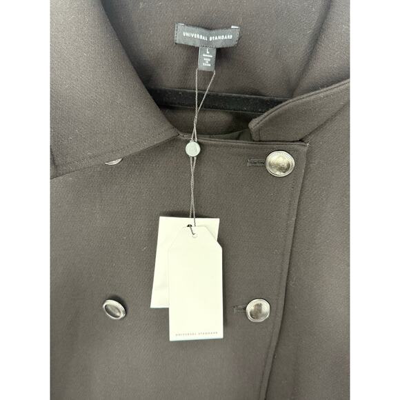 Universal Standard Nadia Crepe Jersey Military Jacket Black Size L (22–24) NWT - Picture 5 of 10